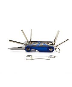 Набор инструментов 7 функций (отвертка, нож, ключи: 3/4/5/6мм), материал сталь, синий