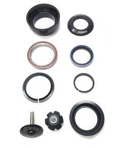 Рулевая колонка Neco H711AL Black, 1-1/8"A-Head, чёрная для МТВ, ATB,алюм+сталь,картридж подшип