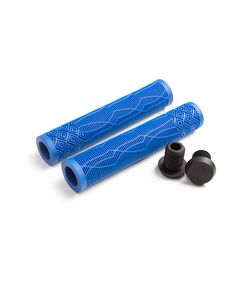 Ручки .С132 на руль 3-483 резиновые 168мм, пластик. заглушки синие CLARK`S NEW
