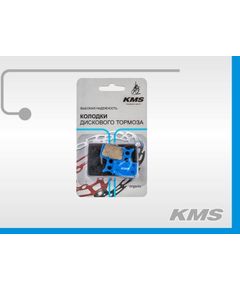 Колодки для дискового тормоза KMS, материал органика, инд упак - блистер KMS, вид№13. с метал. Фикса