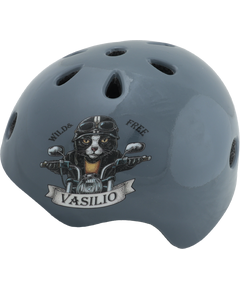 Шлем детский IN-MOLD с регулировкой, 52-58см, серый,  инд.уп. Vinca Sport