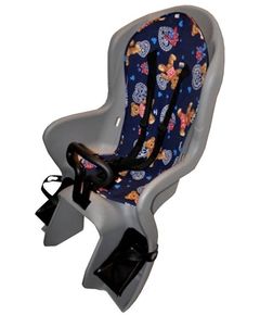 Кресло детское заднее, серое, устанавливается на задний багажник, 25кг - макс вес.