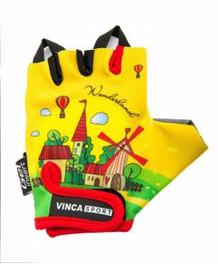 Перчатки велосипедные детские, Travel, желтые, размер в ассорт. VINCA SPORT