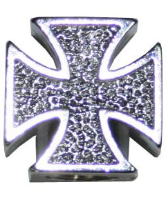 Колпачок для а/v крест готика серебряный.