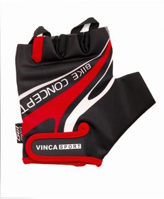 Велоперчатки мужские, гелевые вставки , цвет черный с красным размер S