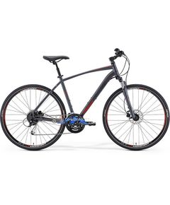 Гибридный велосипед Merida Crossway 100 Matt Anthracite (red/black) (2015)  52 см