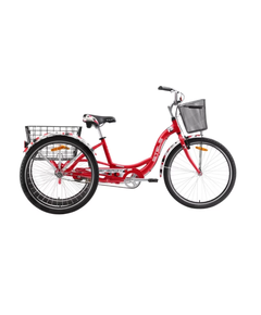 Велосипед Stels Energy I 26" V030 Красный/Белый (с корзиной) 16" (26")
