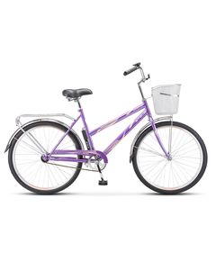 Велосипед Stels Navigator 26" 200 Lady Z010 Фиолетовый (с корзиной)