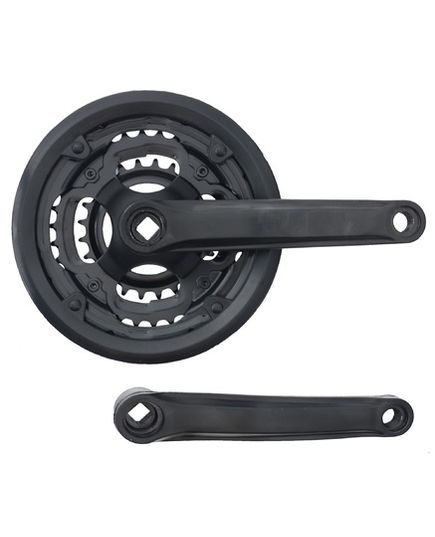 ARISTO CYCLO Передняя система шатунов с защитой ME30256, сталь с пластиковым покрытием, цвет черный,