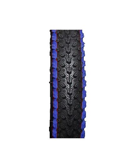Покрышка велосипедная 26*1.95 черная с синей полосой