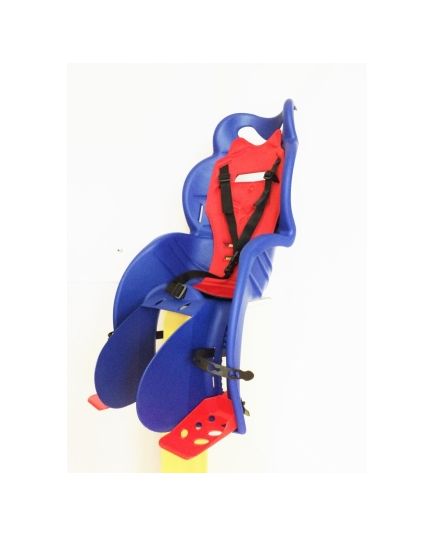 Кресло детское с креплением на раму синее с красной накладкой, 22кг, Италия