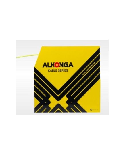 Оплетка тормозного троса "Alhonga", толщина 5мм, витое сечение, цвет желтый,