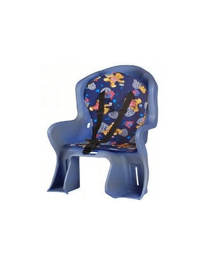 Кресло детское заднее  синее, крепится на подседельную трубу на металлических дугах