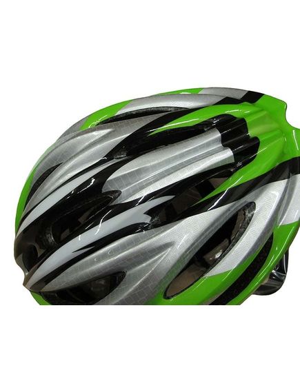 Шлем защитный HW-1/600076 (LU088852) серо-черно-бело-зеленый