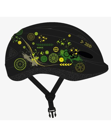Шлем детский с регулировкой, размер M(52-56см), черный, рисунок - "робокоп", инд.уп. Vinca Sport