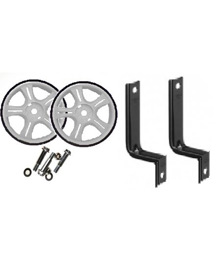 Колеса приставные (пара), стойки - сталь на 12"-16", колесо - пластик, белые