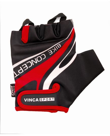 Велоперчатки мужские, гелевые вставки , цвет черный с красным размер S