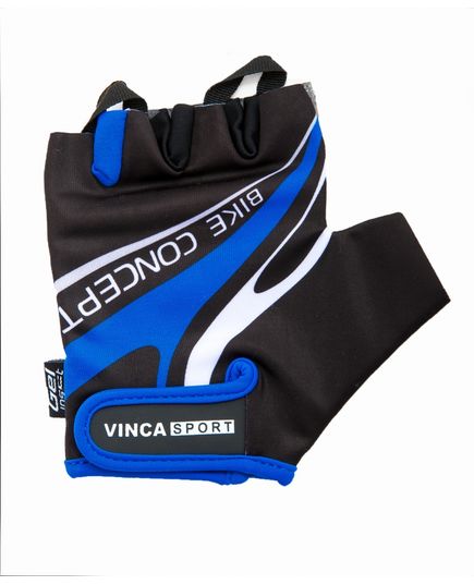 Велоперчатки мужские, гелевые вставки , цвет черный с синим размер XL