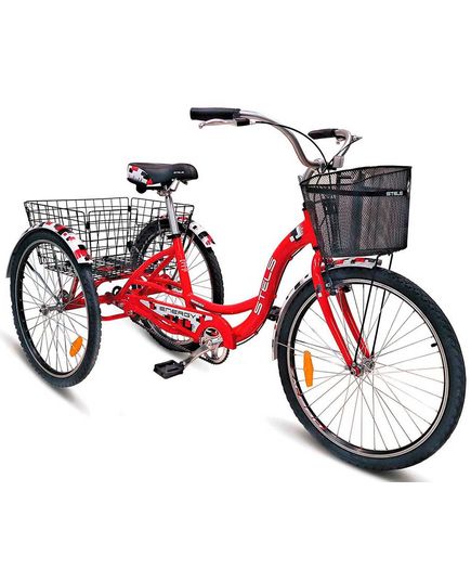 Велосипед Stels Energy I 26" V030 Красный/Белый (с корзиной) 16" (26"), изображение 2