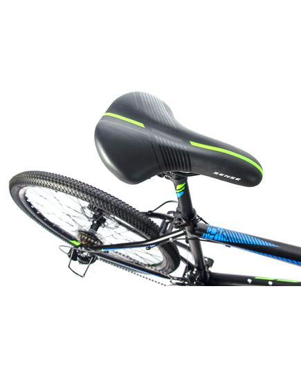 SENSE Велосипед Impulse Disk 260, р18" черный/зеленый/синий, алюминий,  21 скорость, втулки, каретка, изображение 4
