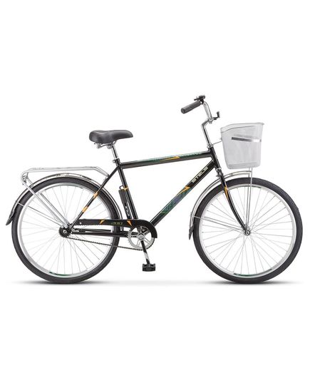 Велосипед Stels Navigator 26" 200 Gent Z010 Черный (с корзиной)  (26"), изображение 2