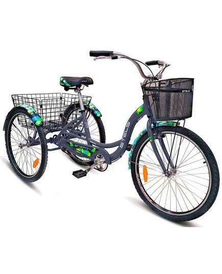 Велосипед Stels Energy I 26" V030 Серый/Черный (с корзиной) (26")