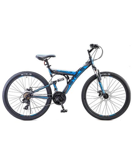 Велосипед Stels Focus 26" MD 21 sp V010 Чёрный/Синий  (18")