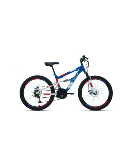 Велосипед 24" Altair MTB FS 24 disc 18 ск 20-21 г (15" Синий/Красный/RBKT1F14E004), изображение 3