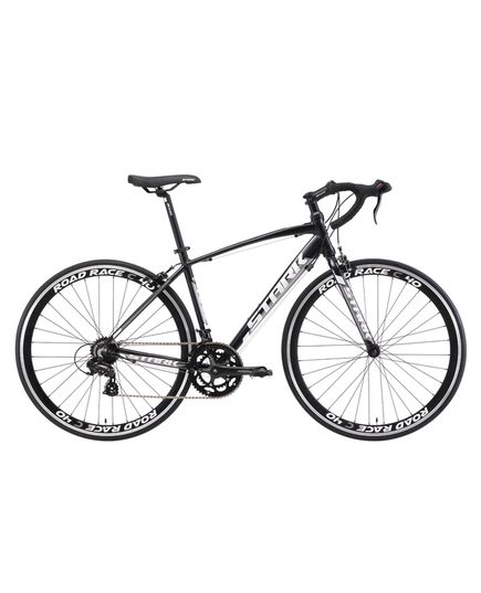 Шоссейный велосипед Stark Peloton 700.1 чёрный/тёмно-серый/белый 22"