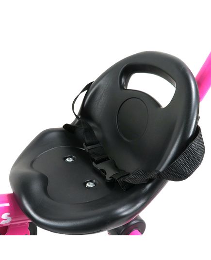 Велосипед Детский Трехколесный Складной, Серия "Octopus" (2023), с Ручкой Управления, Розовый, изображение 4